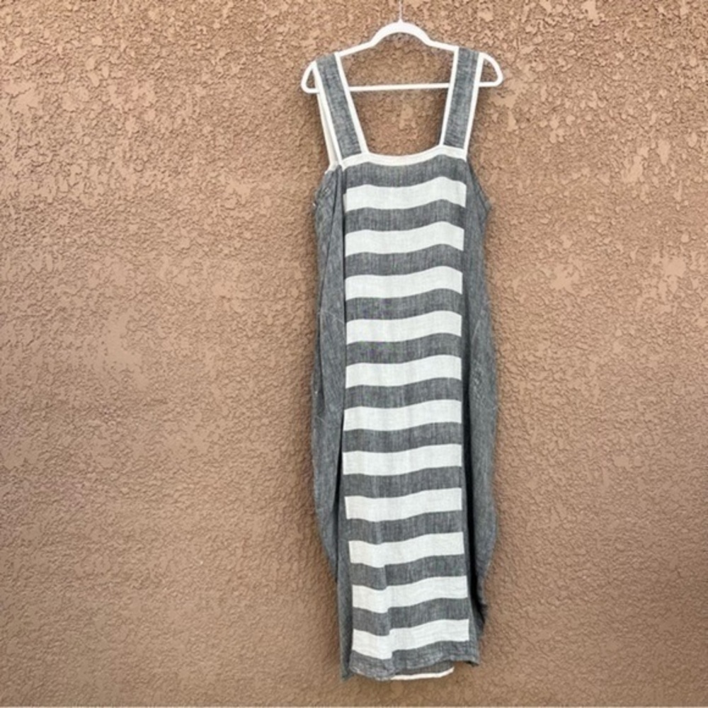LA‎ Bottega di Brunella 100% Linen Dress Size XL Boho Lagenlook Beachy